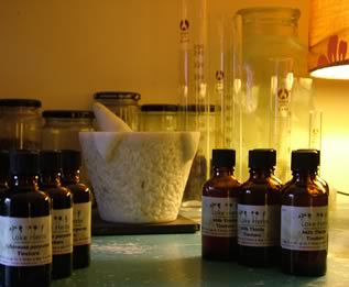 Loke Herbs dispensary and glassware